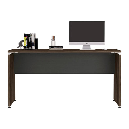 Mesa Escritorio Home Office Color Negro Soft y Coñac Para Oficina