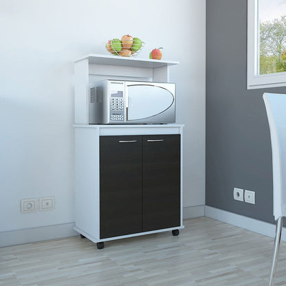 Mueble de Cocina Kitchen Color Blanco y Wengue Para Cocina