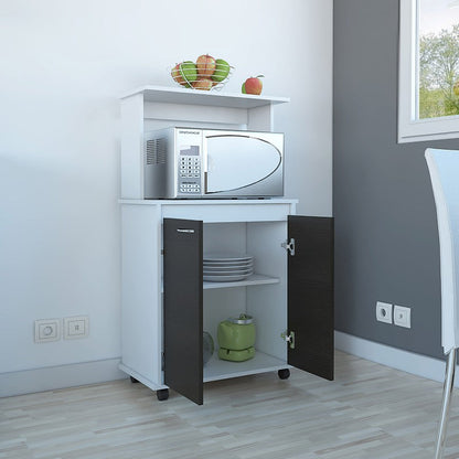 Mueble de Cocina Kitchen Color Blanco y Wengue Para Cocina