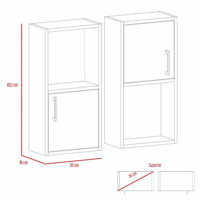 Mueble Auxiliar Bath Color Blanco Para Baño