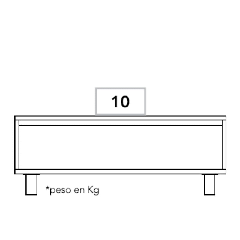 Mesa Funcional 5G Color Ceniza y Wengue Para Sala De Estar