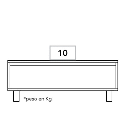 Mesa Funcional 5G Color Ceniza y Wengue Para Sala De Estar