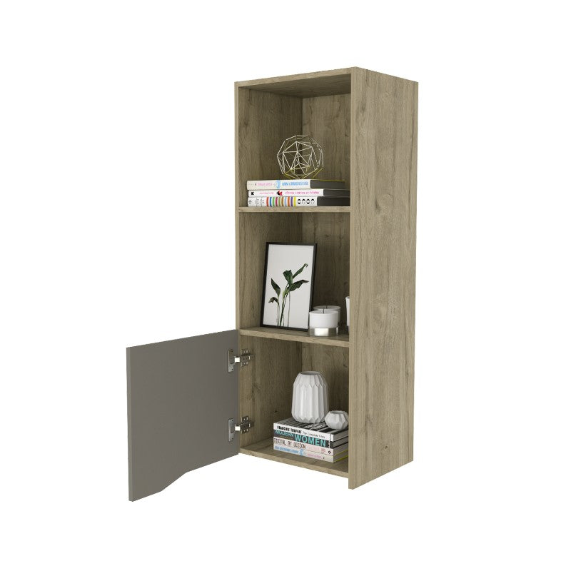 Mueble Alto Auxiliar Obregon Color Duna y Taupe Para Sala De Estar