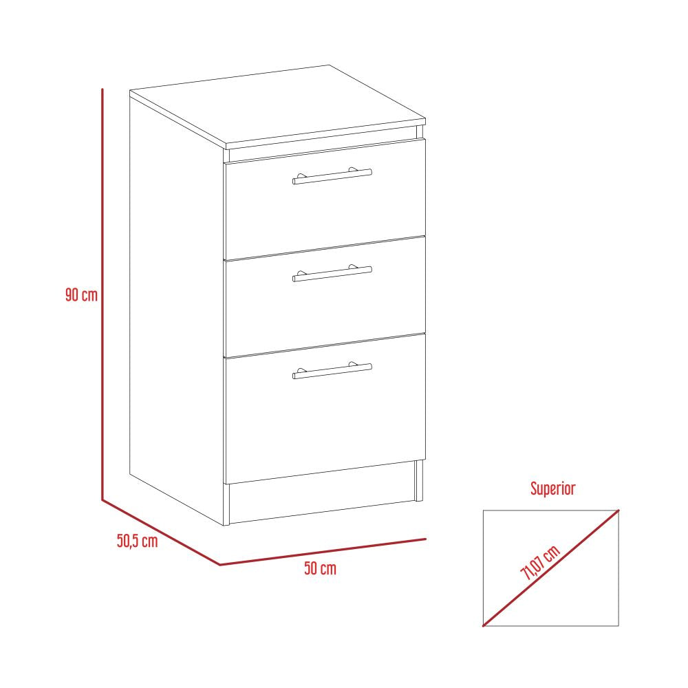 Mueble Inferior Manchester Color Blanco Para Cocina