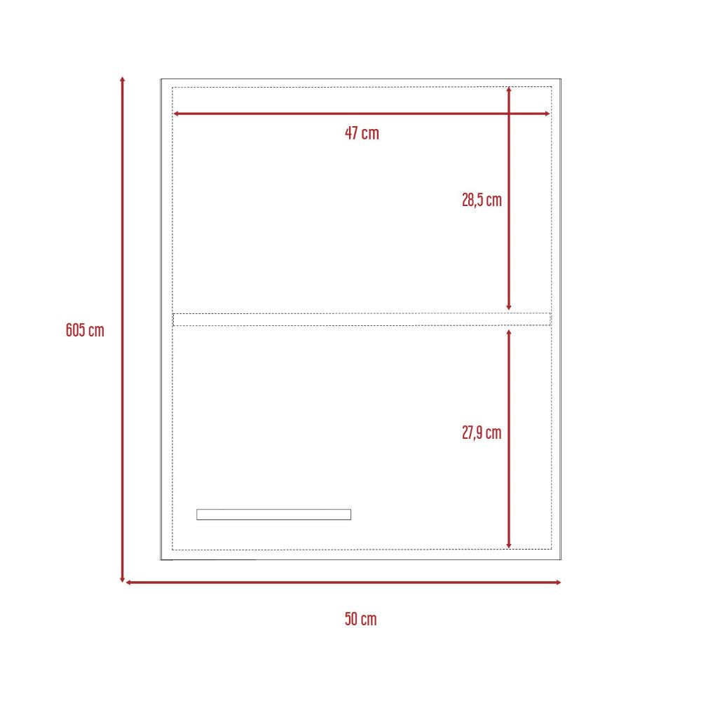 Mueble Aéreo Puerta Derecha Manchester Color Blanco Para Cocina