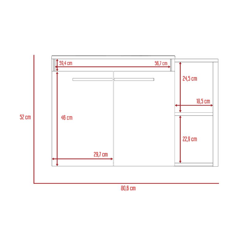 Mueble Lavamanos Khari Color Duna Para Baño