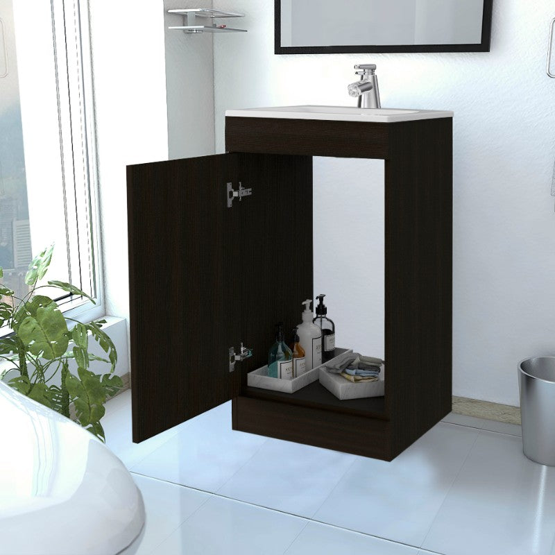 Mueble de Lavamanos Madrid Color Wengue Para Baño