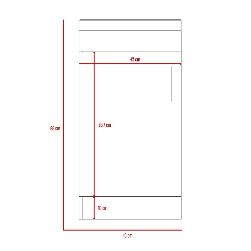 Mueble de Lavamanos Madrid Color Wengue Para Baño