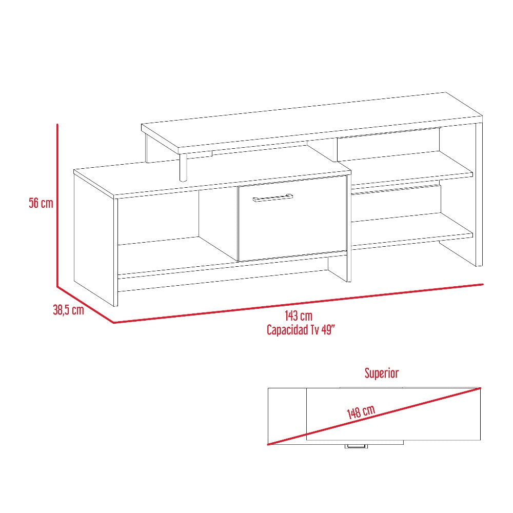 Mesa para TV Bengala Color Wengue Para Sala De Estar