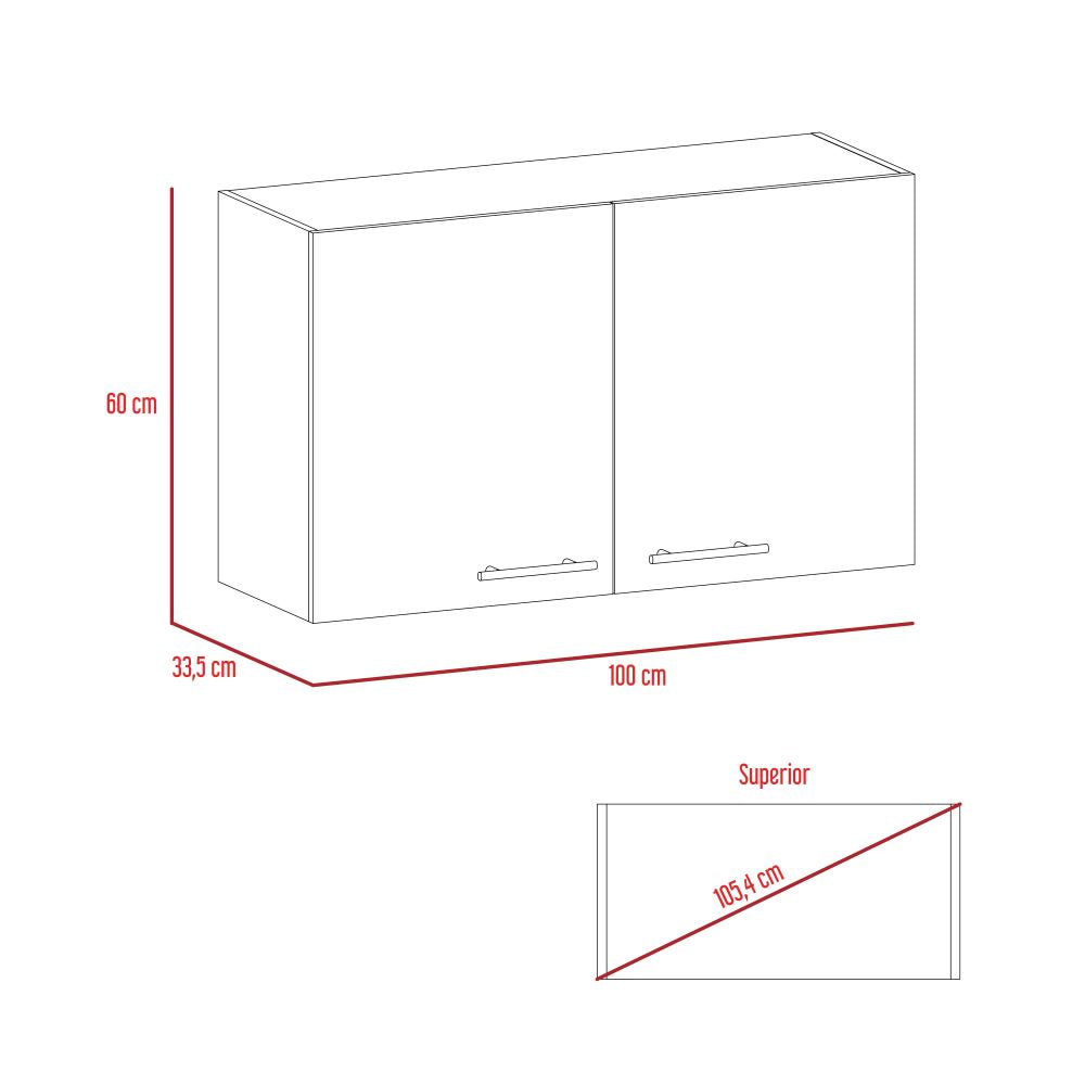 Mueble Aéreo Color Manchester Wengue Para Cocina