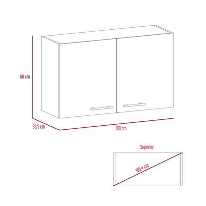 Mueble Aéreo Color Manchester Wengue Para Cocina