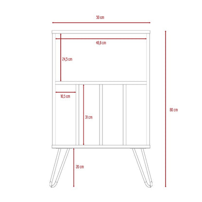 Mueble Funcional Vassel Color Miel y Plomo Para Sala De Estar