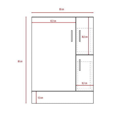 Mueble de Baño Vanguard Color Rovere y Blanco Para Baño