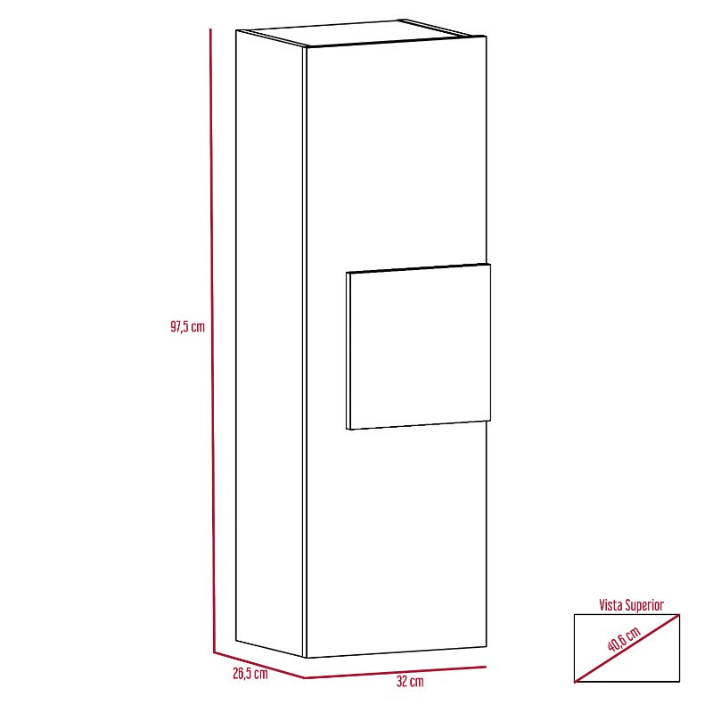 Optimizador de Baño Vanguard Color Rovere y Blanco Para Baño