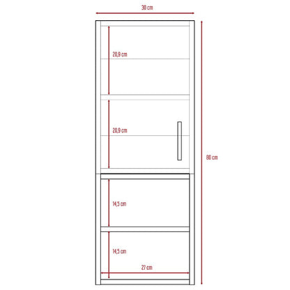 Mueble Auxiliar Madrid Color Wengue y Plomo Para Baño