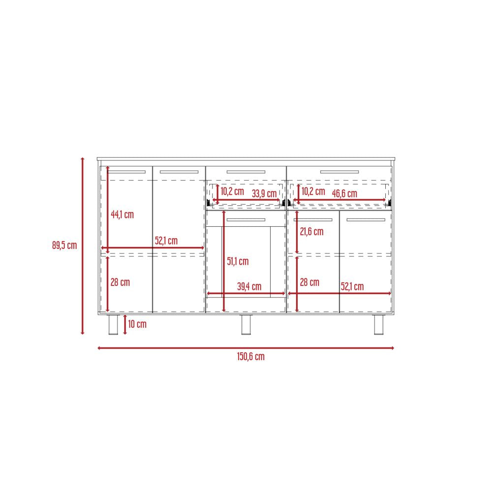 Modulo Inferior Kitchen Color Hasselt Para Cocina