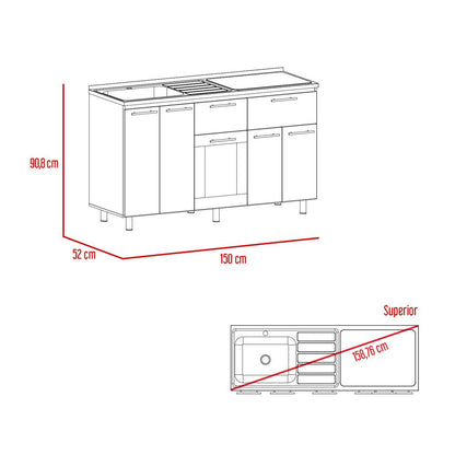 Modulo Inferior Kitchen Color Hasselt Para Cocina