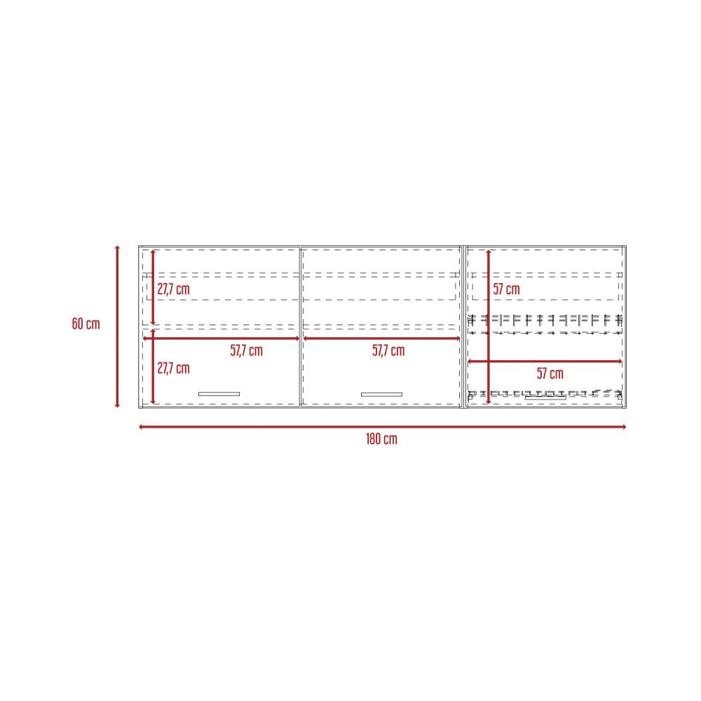 Modulo Superior Kitchen Gante Color Rovere y Niebla Para Cocina