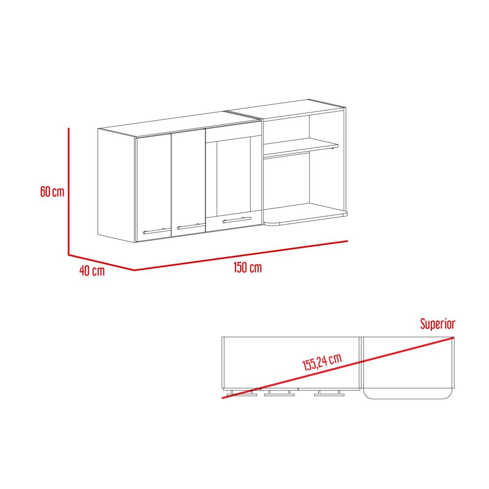 Modulo Superior Kitchen Color Hasselt Para Cocina