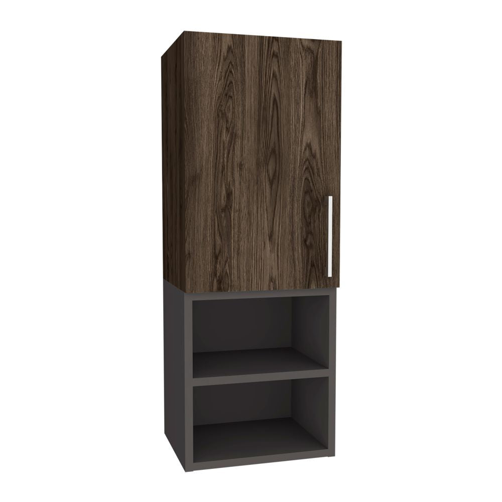 Mueble Auxiliar de Baño Madrid Color Coñac y Plomo Para Baño