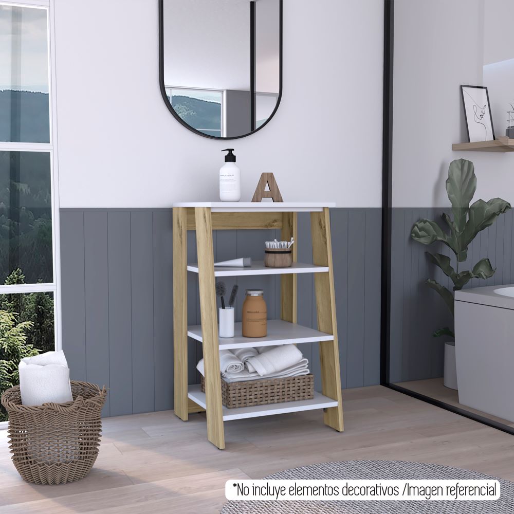Mueble Optimizador Bath BI Color Blanco y Duna Para Baño