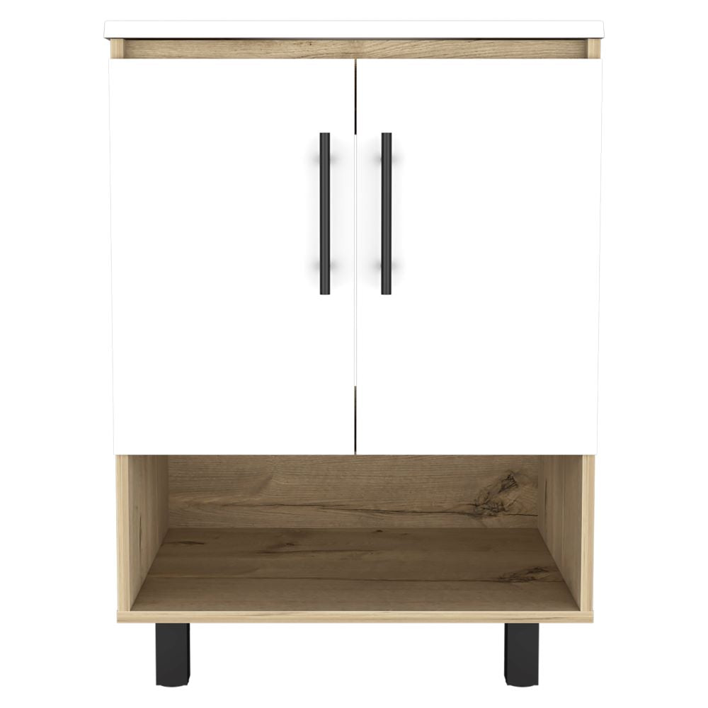 Mueble Optimizador Lavamanos Bath Bi Color Duna y Blanco Para Baño