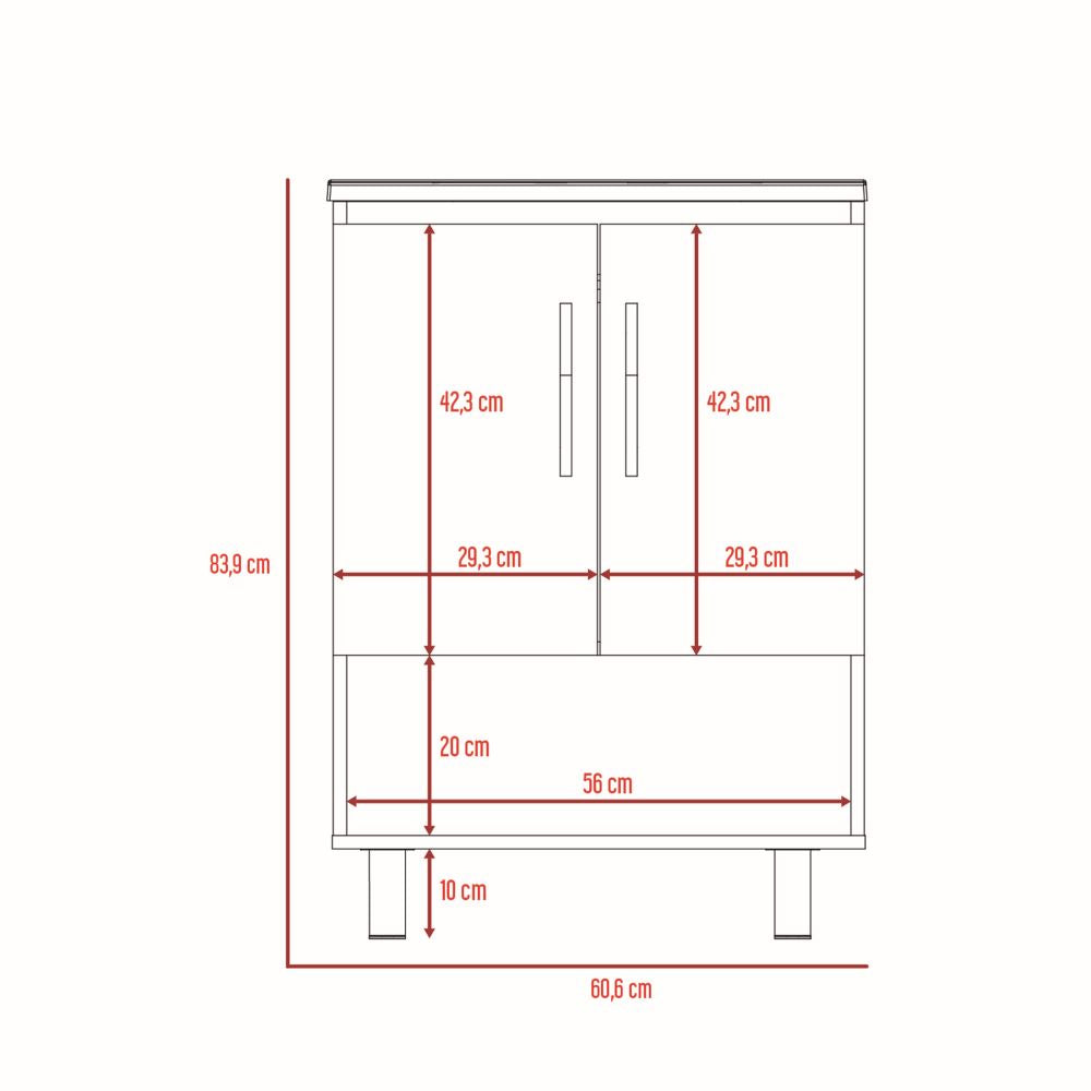 Mueble Optimizador Lavamanos Bath Bi Color Duna y Blanco Para Baño