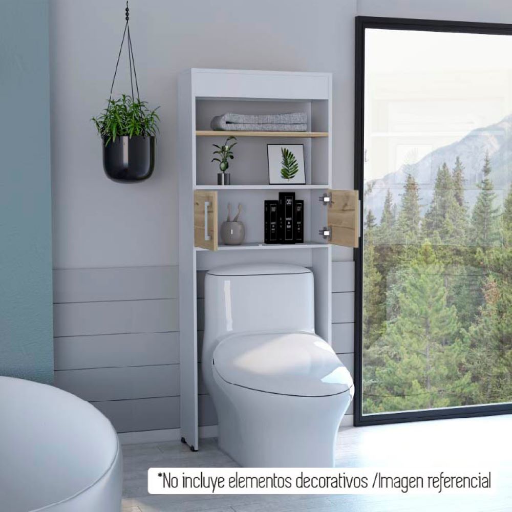 Mueble Optimizador Wc Bath BI Color Blanco y Duna Para Baño