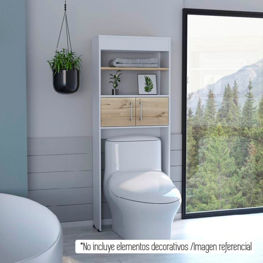 Mueble Optimizador Wc Bath BI Color Blanco y Duna Para Baño