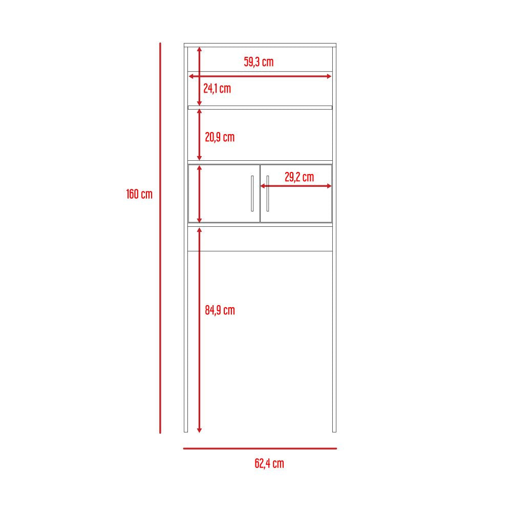 Mueble Optimizador Wc Bath BI Color Blanco y Duna Para Baño