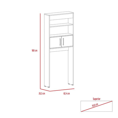 Mueble Optimizador Wc Bath BI Color Blanco y Duna Para Baño